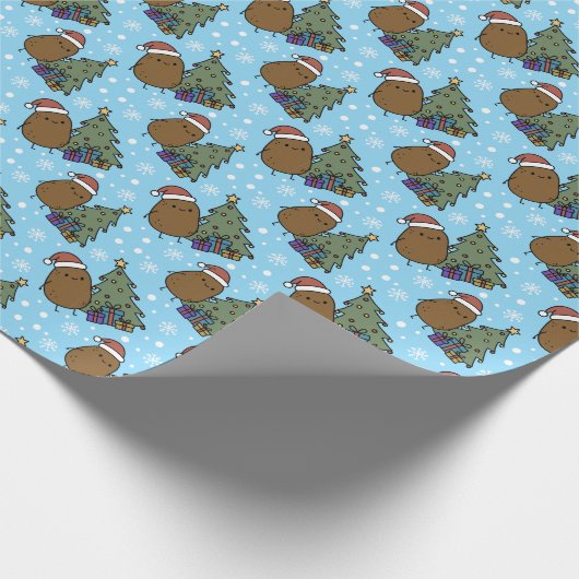 Cute Christmas Potato Cadeaupapier (Hoek)