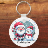 Cute Christmas Potato Custom Sleutelhanger (Achterkant)