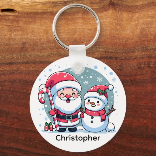 Cute Christmas Potato Custom Sleutelhanger (Voorkant)