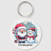 Cute Christmas Potato Custom Sleutelhanger (Achterkant)