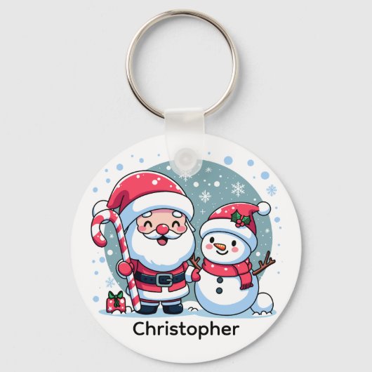 Cute Christmas Potato Custom Sleutelhanger (Achterkant)