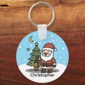 Cute Christmas Potato Custom Sleutelhanger (Achterkant)