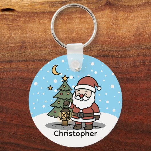 Cute Christmas Potato Custom Sleutelhanger (Achterkant)