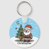 Cute Christmas Potato Custom Sleutelhanger (Achterkant)
