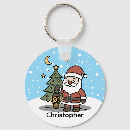 Cute Christmas Potato Custom Sleutelhanger (Achterkant)