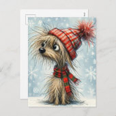 Cute Christmas Pup Feestdagenkaart (Voorkant / Achterkant)