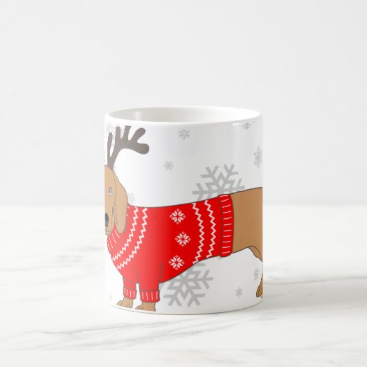 Cute Christmas Pup Koffiemok (Center)