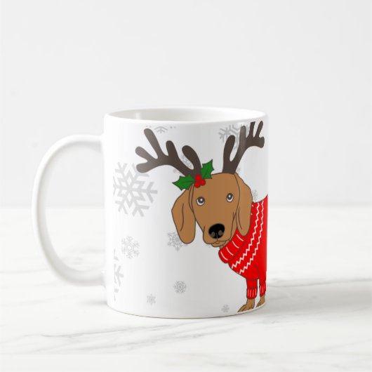 Cute Christmas Pup Koffiemok (Links)