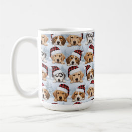 Cute Christmas Puppies Koffiemok