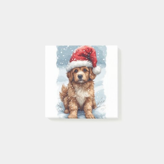 Cute Christmas Puppy Post-it® Notes (Voorkant)