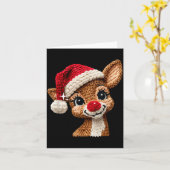 Cute Christmas Reindeer Crocheting Funny Gift Men, Kaart (Gele Bloem)