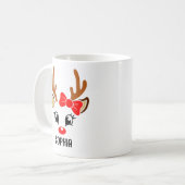 Cute Christmas reindeer face for her Koffiemok (Voorkant links)