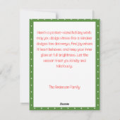 Cute christmas reindeer funny wish retro Postcard Feestdagenkaart (Achterkant)