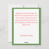 Cute christmas reindeer funny wish retro Postcard Feestdagenkaart (Achterkant)