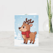 Cute Christmas Reindeer Kaart (Voorkant)