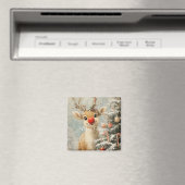 Cute Christmas Reindeer Magnet (Insitu (Vaatwasser))