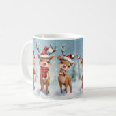 Cute Christmas Reindeer Mug – Cozy Holiday Mug  Koffiemok (Voorkant links)