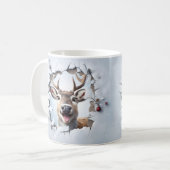 Cute Christmas Reindeer Mug | Cozy Winter Mug  Koffiemok (Voorkant links)