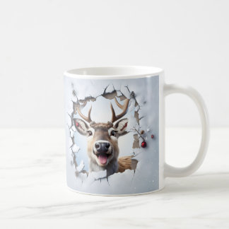 Cute Christmas Reindeer Mug | Cozy Winter Mug  Koffiemok