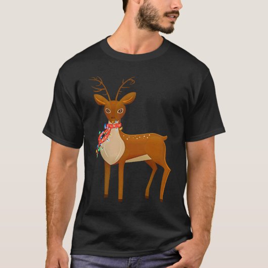 Cute Christmas Reindeer Sweet Deer T-shirt (Voorkant)