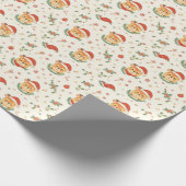 Cute Christmas Reindeer Wrapping Paper Cadeaupapier (Hoek)