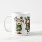 Cute christmas reindeers koffiemok (Links)