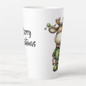 Cute christmas reindeers latte mok (Voorkant)