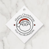 Cute Christmas Santa Claus with Red Hat Bedankjes Labels (Voorkant)