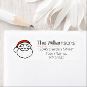 Cute Christmas Santa Claus with Red Hat Etiket (Insitu)