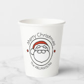 Cute Christmas Santa Claus with Red Hat Papieren Bekers (Voorkant)