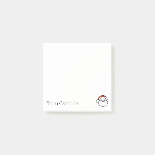 Cute Christmas Santa Claus with Red Hat Post-it® Notes (Voorkant)
