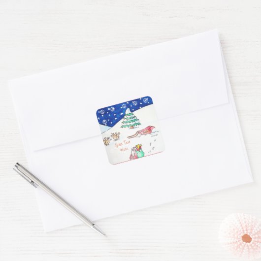 Cute christmas santa Sticker (Envelop)