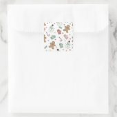 Cute Christmas Seamless Pattern Paper Stickers (Tas)