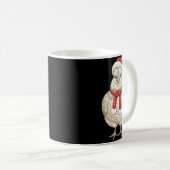 Cute Christmas Silkie Chicken Santa Farm Animal  Koffiemok (Voorkant rechts)