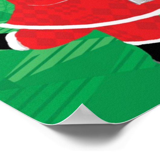 Cute Christmas, Singing and Dancing Santa Claus Poster (Hoek)