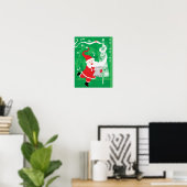 Cute Christmas, Singing and Dancing Santa Claus Poster (Thuiskantoor)