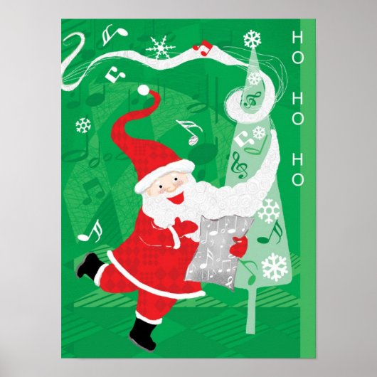 Cute Christmas, Singing and Dancing Santa Claus Poster (Voorkant)