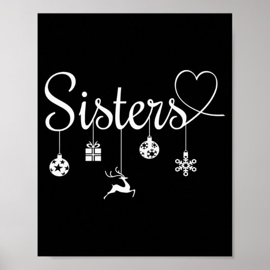 Cute Christmas Sisters  Poster (Voorkant)