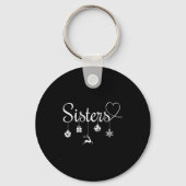 Cute Christmas Sisters Sleutelhanger (Voorkant)