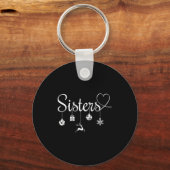 Cute Christmas Sisters  Sleutelhanger (Voorkant)