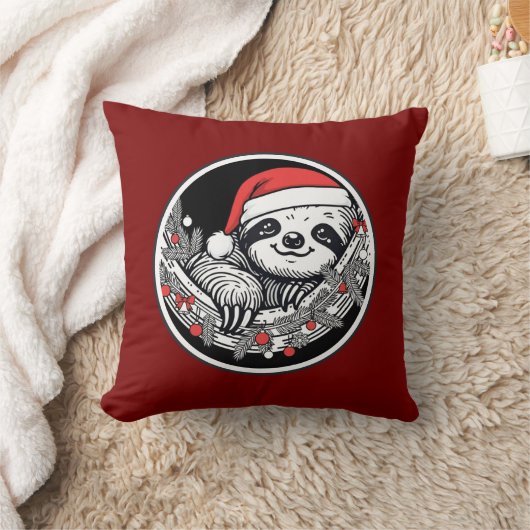 Cute Christmas Sloth Pillow Kussen (Deken)