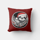 Cute Christmas Sloth Pillow Kussen (Voorkant)