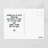 Cute Christmas Snow Family Photo Briefkaart (Achterkant)