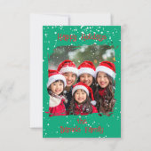 Cute Christmas Snow Family  Photo Card Kaart (Voorkant)