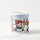 Cute Christmas Snowman Coffee Mug Winter HolidaMug Magische Mok (Center)