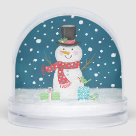 Cute Christmas snowman Family Photo Sneeuwbol