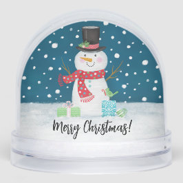 Cute Christmas snowman Family Photo Sneeuwbol