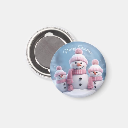 Cute Christmas Snowman Magnet (Voorkant / Achterkant)