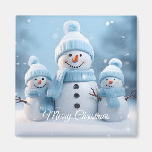 Cute Christmas Snowman Magnet (Voorkant)
