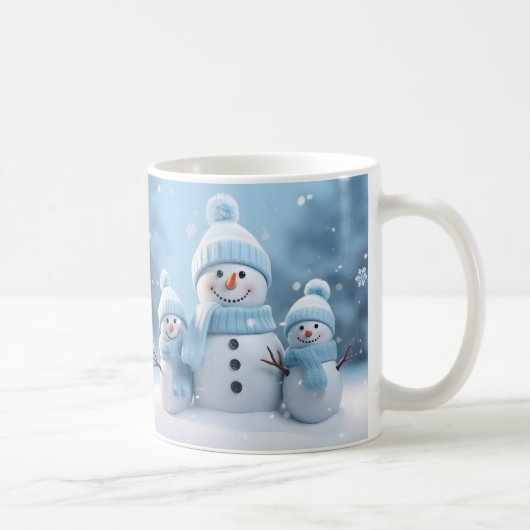 Cute Christmas Snowman Mug | Cozy Winter Mug Koffiemok (Rechts)